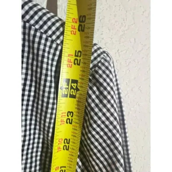 VTG Disney Store Mickey Mouse Shirt Gingham Snap Button Women's M Single Stitch - Picture 9 of 10